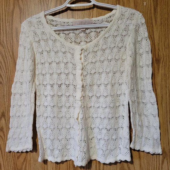 Delicate White Crochet Sweater - Picture 1 of 1